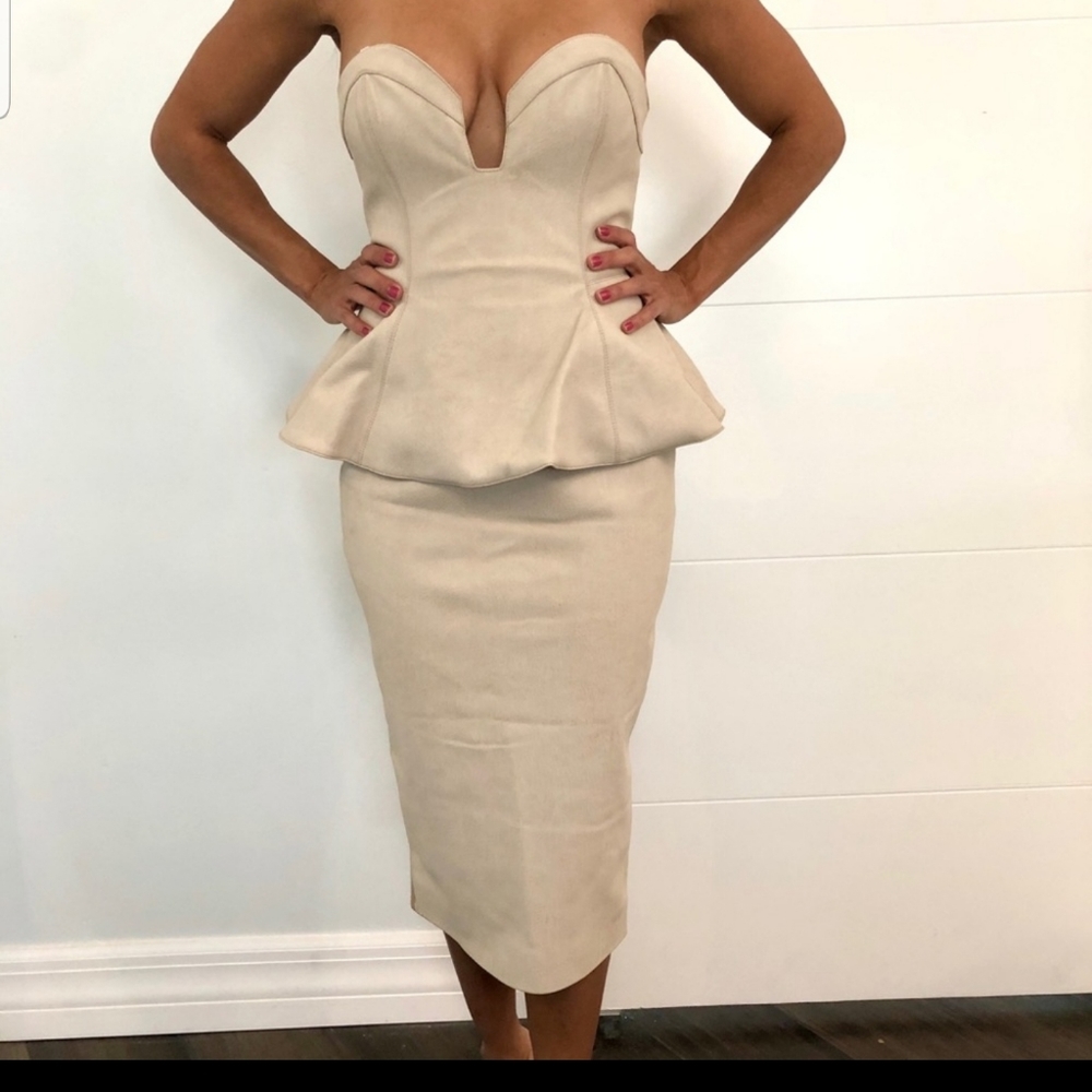 House of cb vegan leather dress